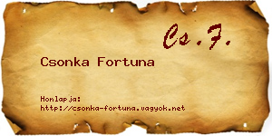 Csonka Fortuna névjegykártya
